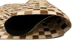 Multicolored Cowhide 4X6 Modern Leather Rug