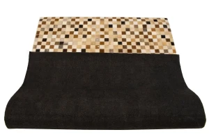 Multicolored Cowhide 4X6 Modern Leather Rug