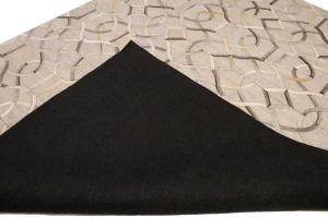 Silver Gray Cowhide 8X10 Modern Leather Rug