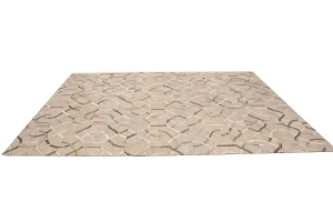 Silver Gray Cowhide 8X10 Modern Leather Rug