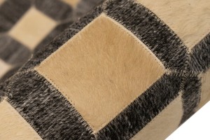 Gray Cowhide 8X10 Modern Leather Rug