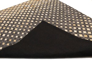 Gray Cowhide 8X10 Modern Leather Rug