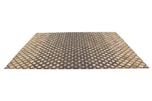Gray Cowhide 8X10 Modern Leather Rug