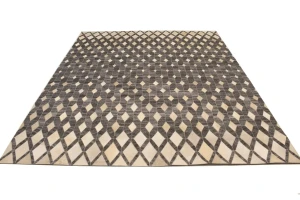 Gray Cowhide 8X10 Modern Leather Rug