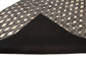 Gray Cowhide 8X10 Modern Leather Rug