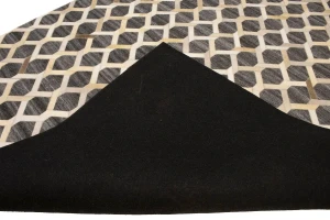 Gray Cowhide 8X10 Modern Leather Rug