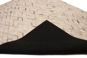 Silver Cowhide 8X10 Modern Leather Rug