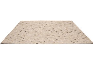 Silver Cowhide 8X10 Modern Leather Rug