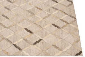 Silver Cowhide 8X10 Modern Leather Rug