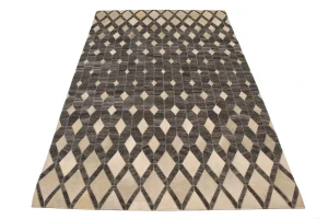 Gray Cowhide 5X8 Modern Leather Rug