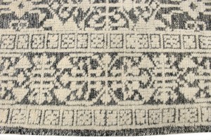 Ivory & Charcoal Geometric 6X9 Modern Oriental Rug