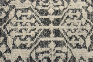 Ivory & Charcoal Geometric 6X9 Modern Oriental Rug