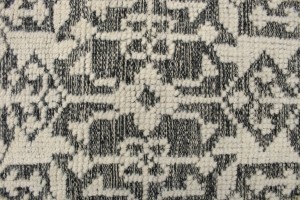 Ivory & Charcoal Geometric 6X9 Modern Oriental Rug