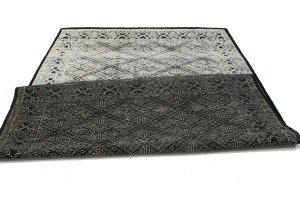 Ivory & Black Geometric 6X9 Modern Oriental Rug