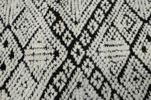 Ivory & Black Geometric 6X9 Modern Oriental Rug