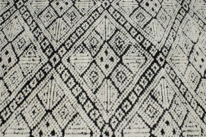 Ivory & Black Geometric 6X9 Modern Oriental Rug