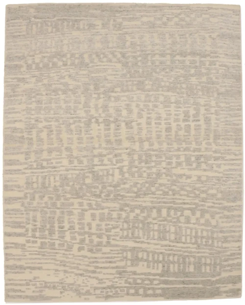 Cream Greige Abstract 8X10 Modern Oriental Rug