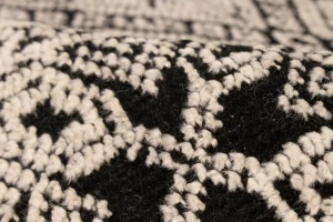 Charcoal & Cream Geometric 8X10 Oriental Modern Rug