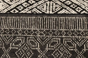 Charcoal & Cream Geometric 8X10 Oriental Modern Rug