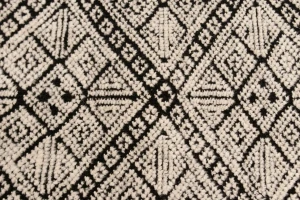 Charcoal & Cream Geometric 8X10 Oriental Modern Rug