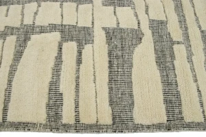 Cream Abstract 9X12 Modern Oriental Rug