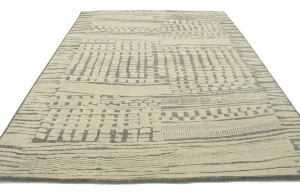 Cream Abstract 9X12 Modern Oriental Rug