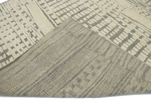 Cream Abstract 9X12 Modern Oriental Rug