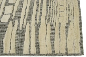 Cream Abstract 9X12 Modern Oriental Rug