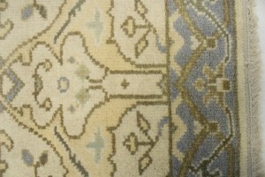Cream Casual Floral 3X12 Oushak Oriental Runner Rug