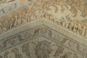 Muted Cream Floral 6X6 Oushak Oriental Octagon Rug