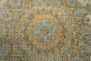 Muted Cream Floral 6X6 Oushak Oriental Octagon Rug