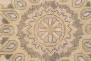 Cream Floral 8X8 Oushak Oriental Octagon Rug