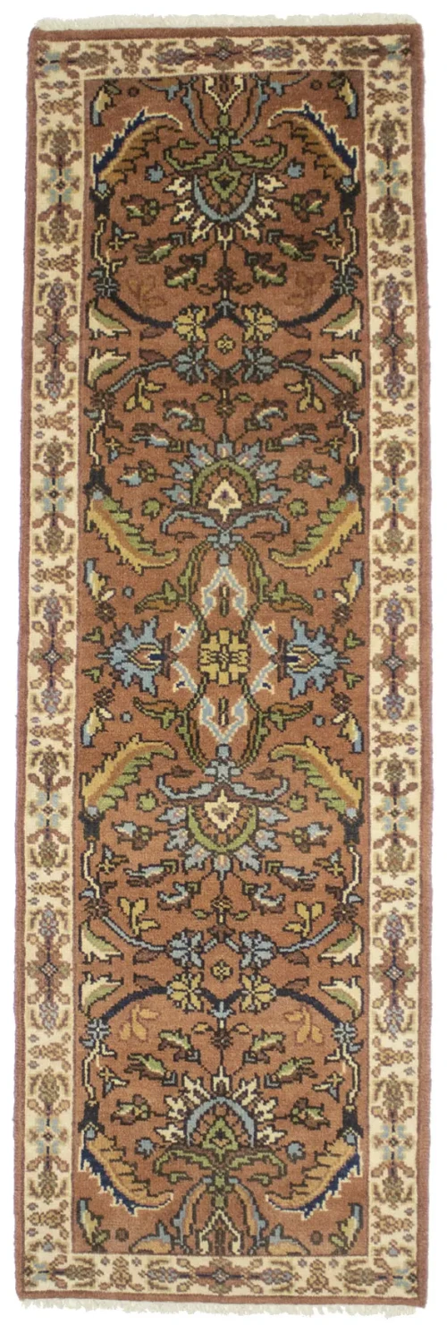 Rust Floral 2'6X8 Oushak Oriental Runner Rug