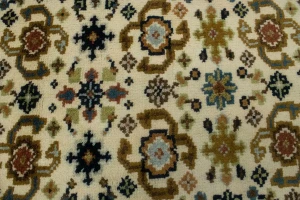 Cream Floral 3X12 Chobi Oriental Runner Rug