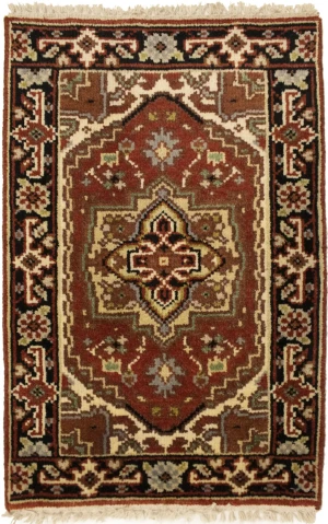 Rusty Red Tribal 2X3 Heriz Serapi Oriental Rug