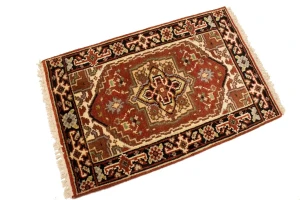 Rusty Red Tribal 2X3 Heriz Serapi Oriental Rug