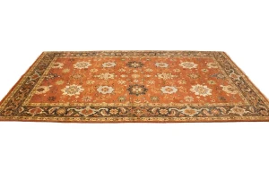 Dark Orange Tribal Floral 6X10 Indo-Mahal Oriental Rug