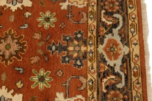 Dark Orange Tribal Floral 6X10 Indo-Mahal Oriental Rug