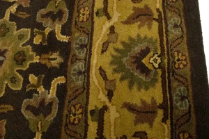 Dark Brown Floral Modern 8X11 Oriental Hand-Tufted Rug