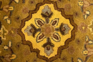Dark Brown Floral Modern 8X11 Oriental Hand-Tufted Rug