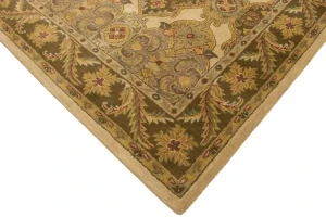 Cream Floral Modern 8X11 Oriental Hand-Tufted Rug