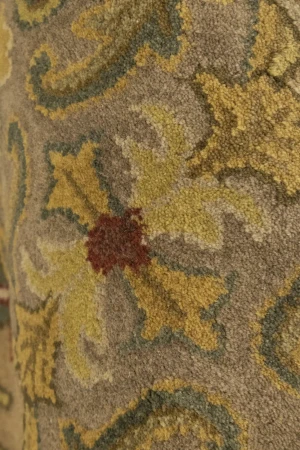Cream Floral Modern 8X11 Oriental Hand-Tufted Rug