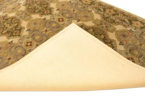 Cream Floral Modern 8X11 Oriental Hand-Tufted Rug
