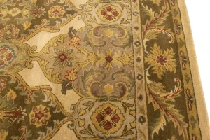 Cream Floral Modern 8X11 Oriental Hand-Tufted Rug