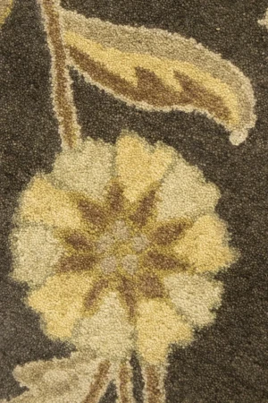 Brown Floral Modern 8X11 Oriental Hand-Tufted Rug