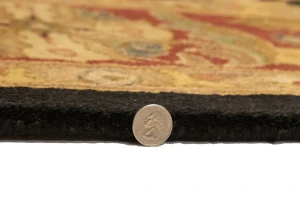 Black Floral Modern 8X11 Oriental Hand-Tufted Rug