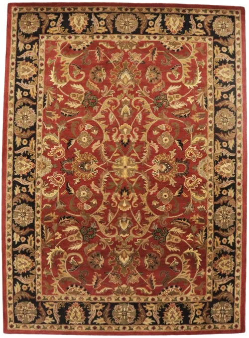 Red Floral Modern 8X11 Oriental Hand-Tufted Rug