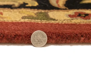 Red Floral Modern 8X11 Oriental Hand-Tufted Rug