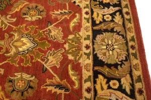 Red Floral Modern 8X11 Oriental Hand-Tufted Rug