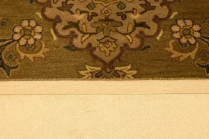 Dark Brown Floral Modern 8X11 Oriental Hand-Tufted Rug